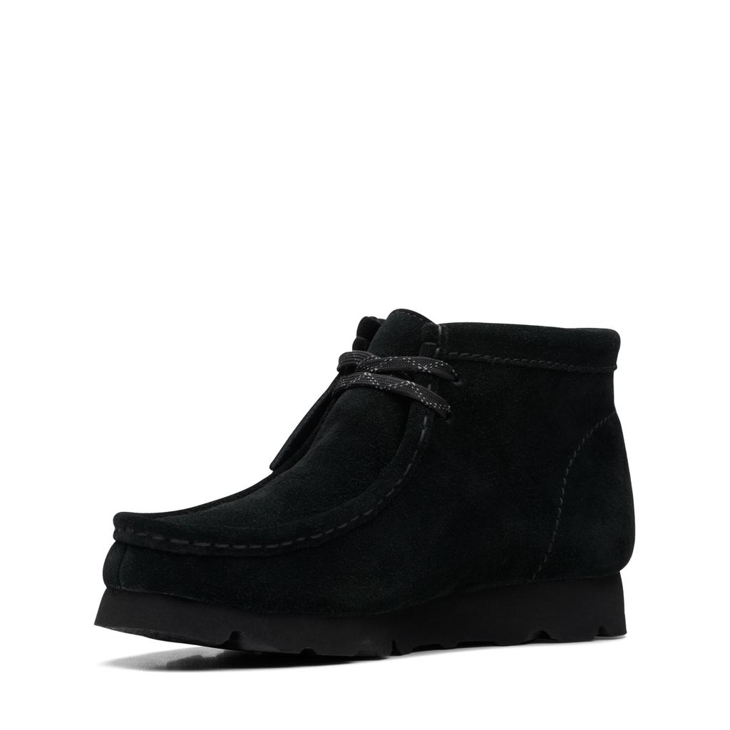 Clarks Moccasin Wallabee Boots Black Suede Gore-Tex