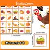 Thanksgiving Party Themed Fun Bingo Game Set With Paper Cards And Sheets Call
