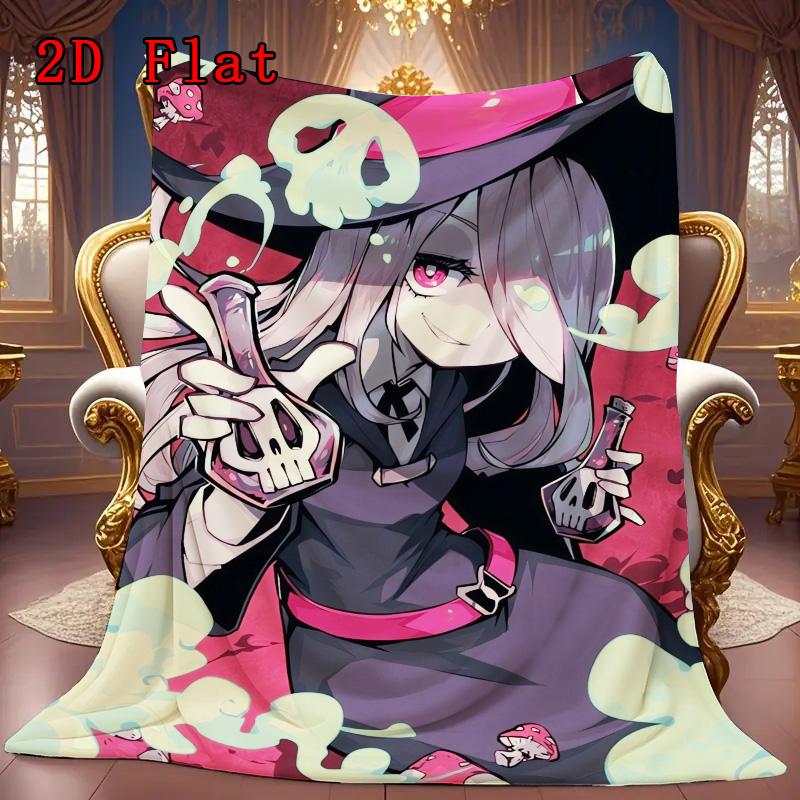 Little Witch Academia 2D Flat Pattern Flannel Blanket High Quality All Seasons Warmth and Comfort Perfect for Christmas Gifts.DMT0925490