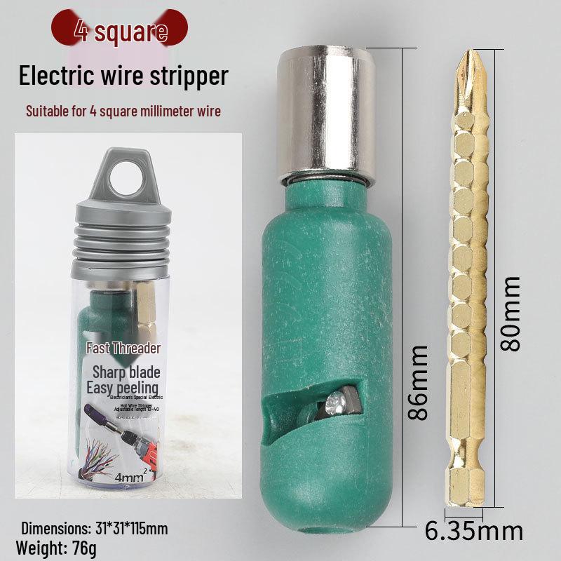 Electrician's Lightweight Portable Wire Stripper Drill for Fast Cable Peeling