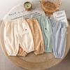 Pantalones de Algodón para Bebé Anti-mosquitos Otoño Nuevo Bebé Masculino y Femenino Pantalones de Pierna para Aire Acondicionado para Bebé Pantalones de Algodón para Niños