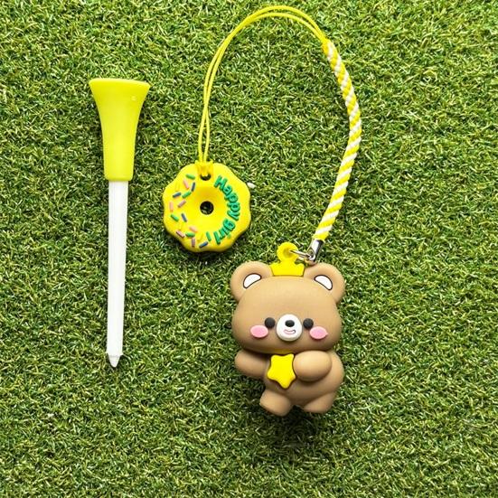 Golf Tee Hanger Plastic Anti Lost Golf Tee Ring with Strap Cartoon Animal Golf Tee Holder Tee Loss Prevention Golf Accessories for Men Women