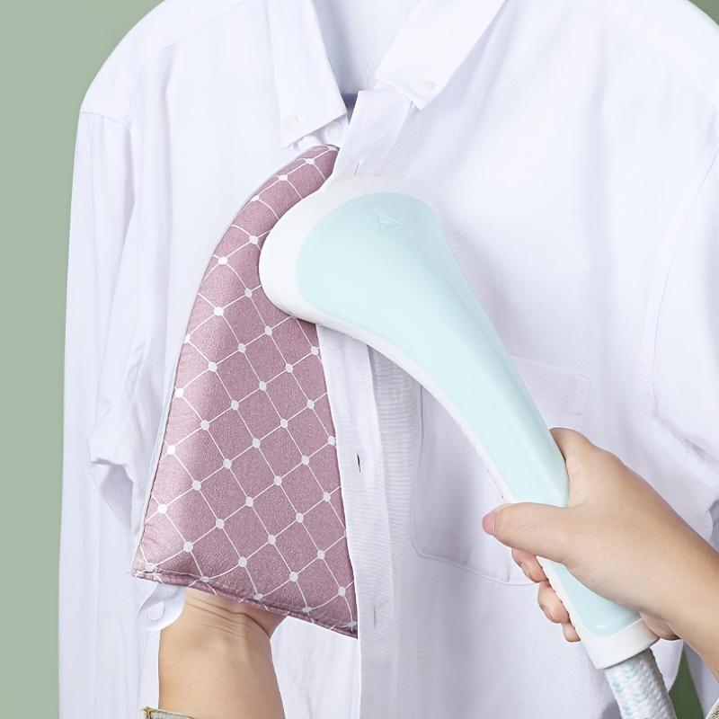 1pc Checkered Mini Ironing Board and Ironing Insulation Mesh Set, Portable Plastic Handheld Sleeve Board for Collar, Cuff, and D