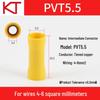 KT KST Purple Copper Fully Insulated Cold Crimp Terminal: PVT1.25/2/5.5 Short Type Intermediate Joint