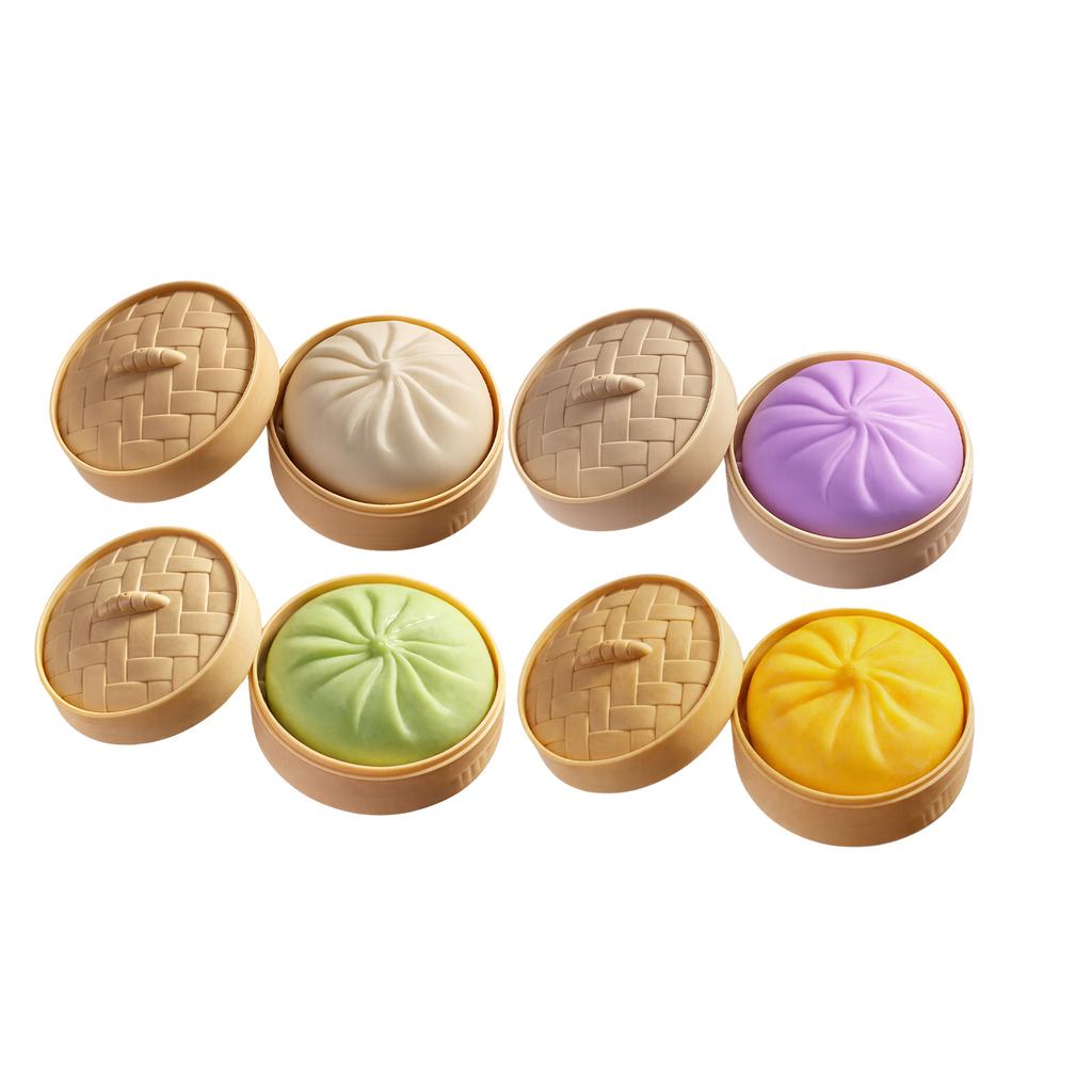 Colorful Dumpling Squishes Stress Balls Low Rebound Decompression Reusable Toys Dough Ball Unique Home Decoration Gifts