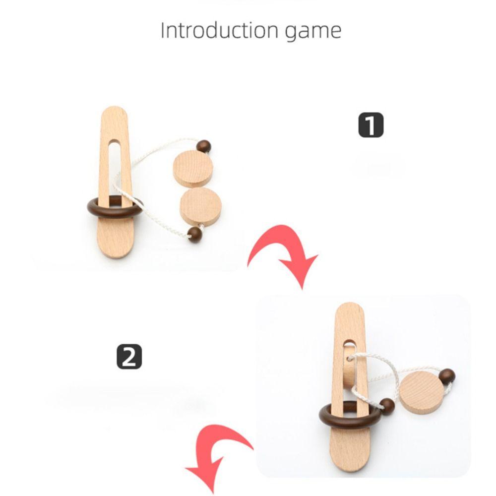 Toys Brain Teaser 3D Wooden Thinking Games IQ Unlocking Toys Wooden Puzzle Intelligent Unlock Toy