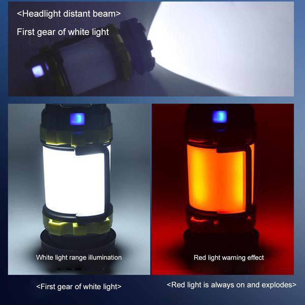 Portable Camping Light 3000mAh Capacity Power Bank Torch Light LED Lanterns Waterproof Outdoor Tent Light Rechargeable Flashligh