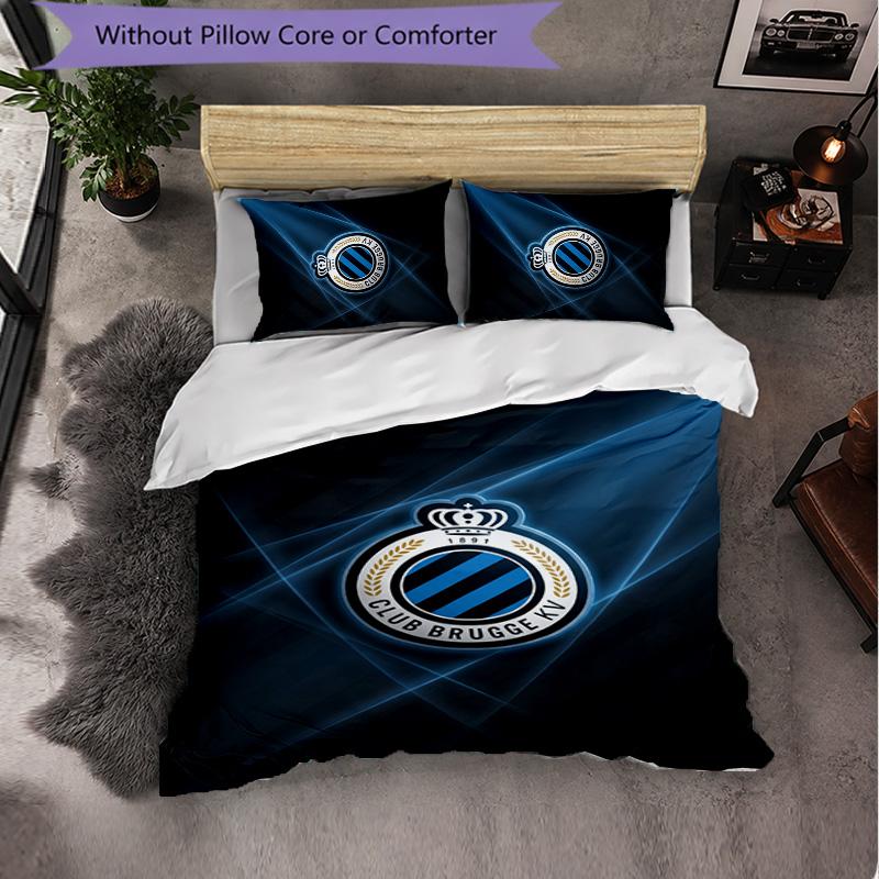 Club Brugge FC Themed Bedding 3Pcs Duvet Cover Set Decorative Bed Linen For Teen Room Home Decoration