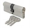 Satin cylinder lock insert 3040 mm 3 keys