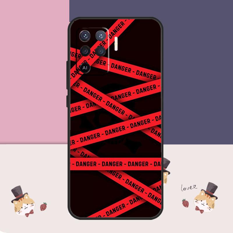 Warning Angry Danger Owner Case For Oppo A38 A58 A78 A98 A54 A74 A94 A18 A57 A17 A77 A80 A60 A40 A96 A76 A16 A15 A5 Pro