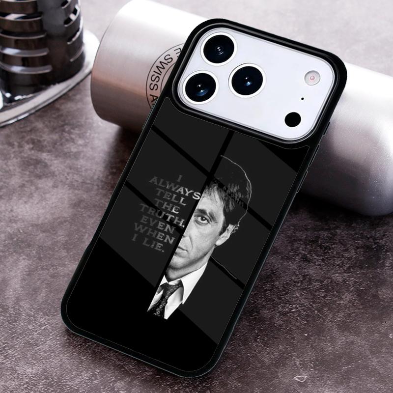 Scarface Tony Montanna Poster soft Phone Case For iPhone 17,16e,15,14,13,12,11,Mini,Pro,MAX soft Silicone Cover