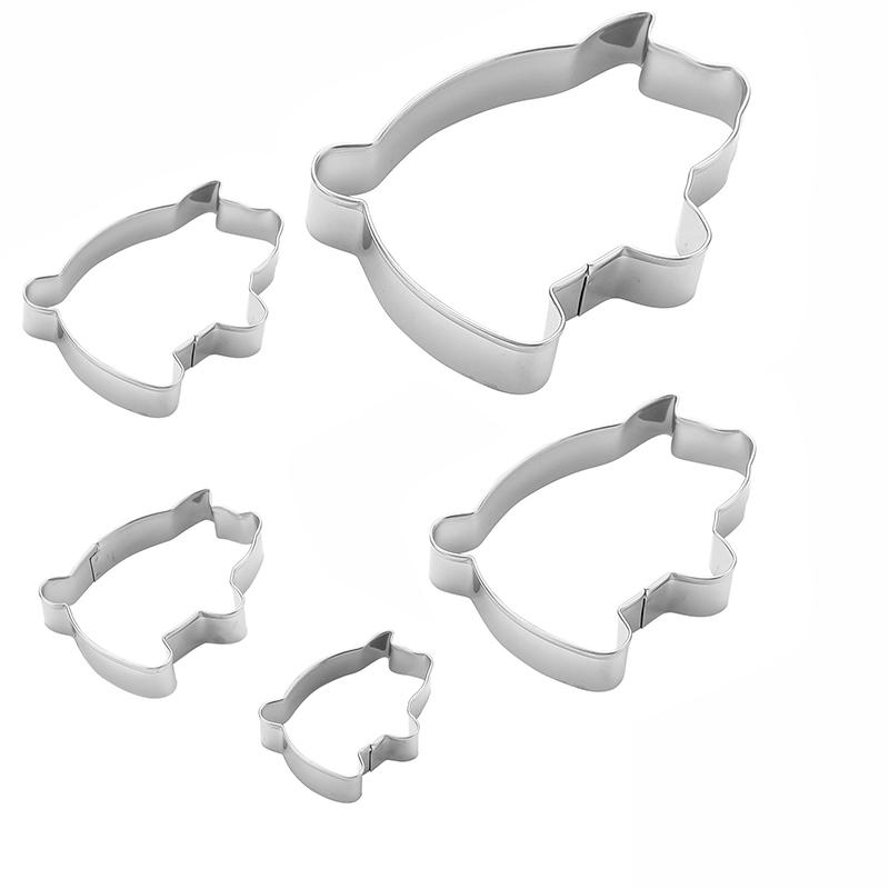 Stainless Steel Cutter Two-Sided Bread Mold With Pig Cookie Cutter For Pan Mexicano Dough Bread Shape Cutter For Home Kitchen