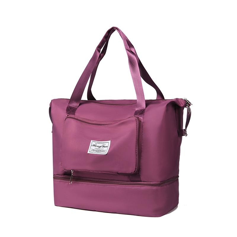 Large Capacity Foldable Travel Duffel Bag Multifunctional Oxford Storage Bag for Short Trips