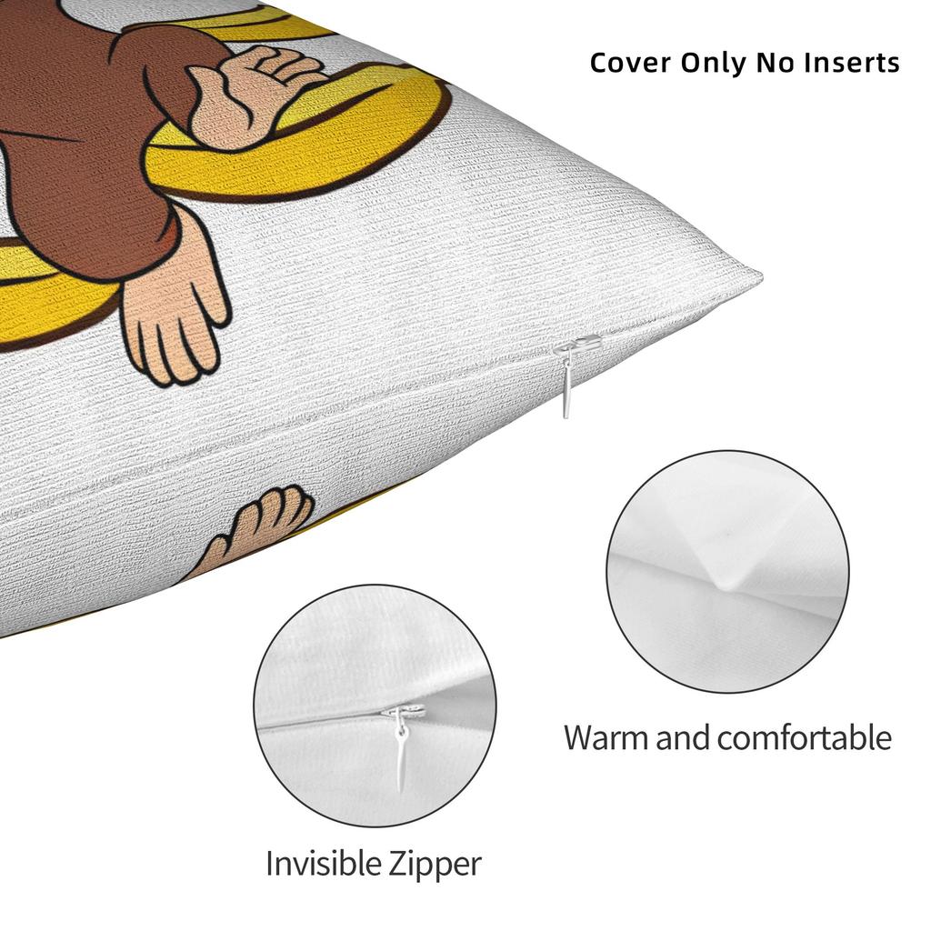 Cartoon Monkey C-Curiouss Georges Pillow Case Print Pillow Cover Fashion Cushion Cover For Sofa Home Decoration