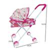 Foldable Children's Play Stroller Toy for Girls – Simulation Square Street Stall Design