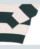 Mondiag [Mondiac X E.Enough] Women'S Merino Wool Round Collar Knit (Green & White Stripe)