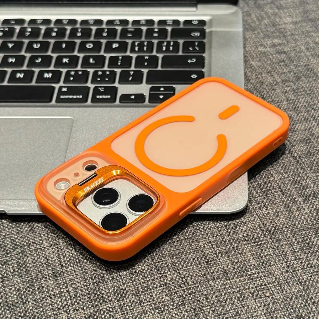 IPhone18PROMAX Skin Matte Magnetic Mobile Phone Case for Apple 17 Lens Holder Protective Case