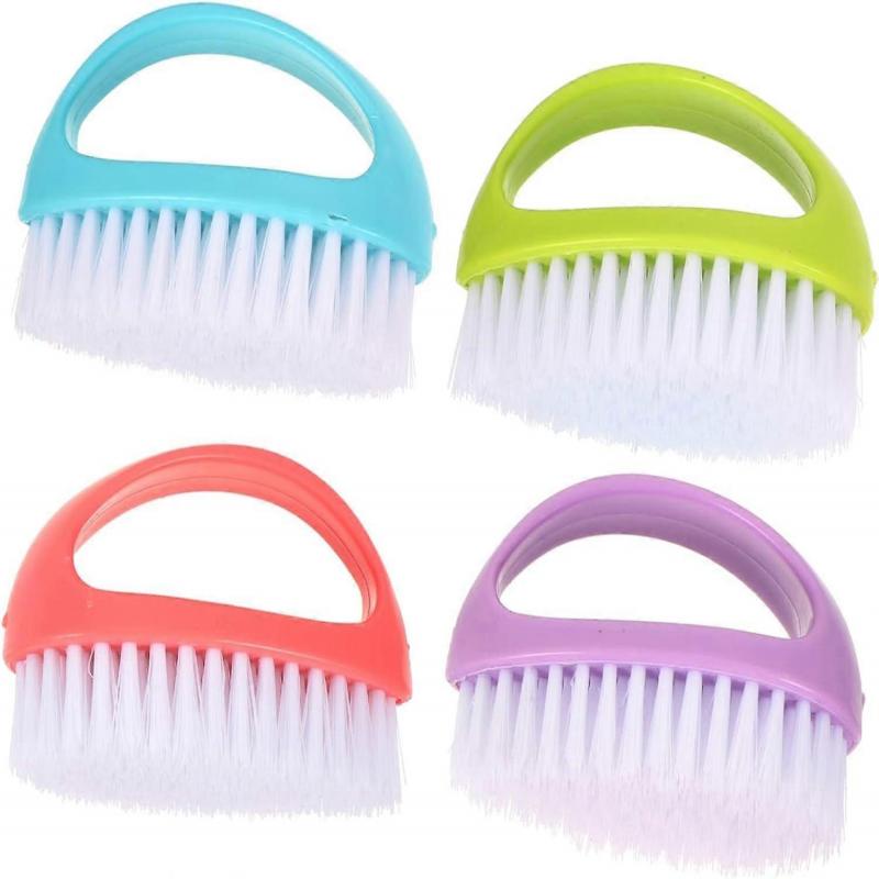 4 pezzi Pennello Pulizia Pennello a Mano Stile Semplice Pennello Pennello Scarpe Pennello Bucato Casa Pennello Sgrassatore Pennello Lavaggio Portatile Pulito