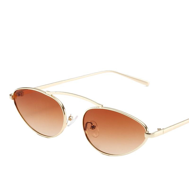 Fashion Ladies Cat Eye Sunglasses New Women Designer Eyewear Vintage Rimless Gradient Glasses For Female Metal Uv400 Eyeglasees