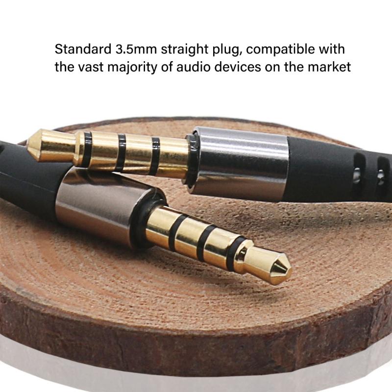 Headphone Cable 0.78 3.5MM Interchangeable Upgraded Cable Ergonomic Angled Connector With Microphone Transmission