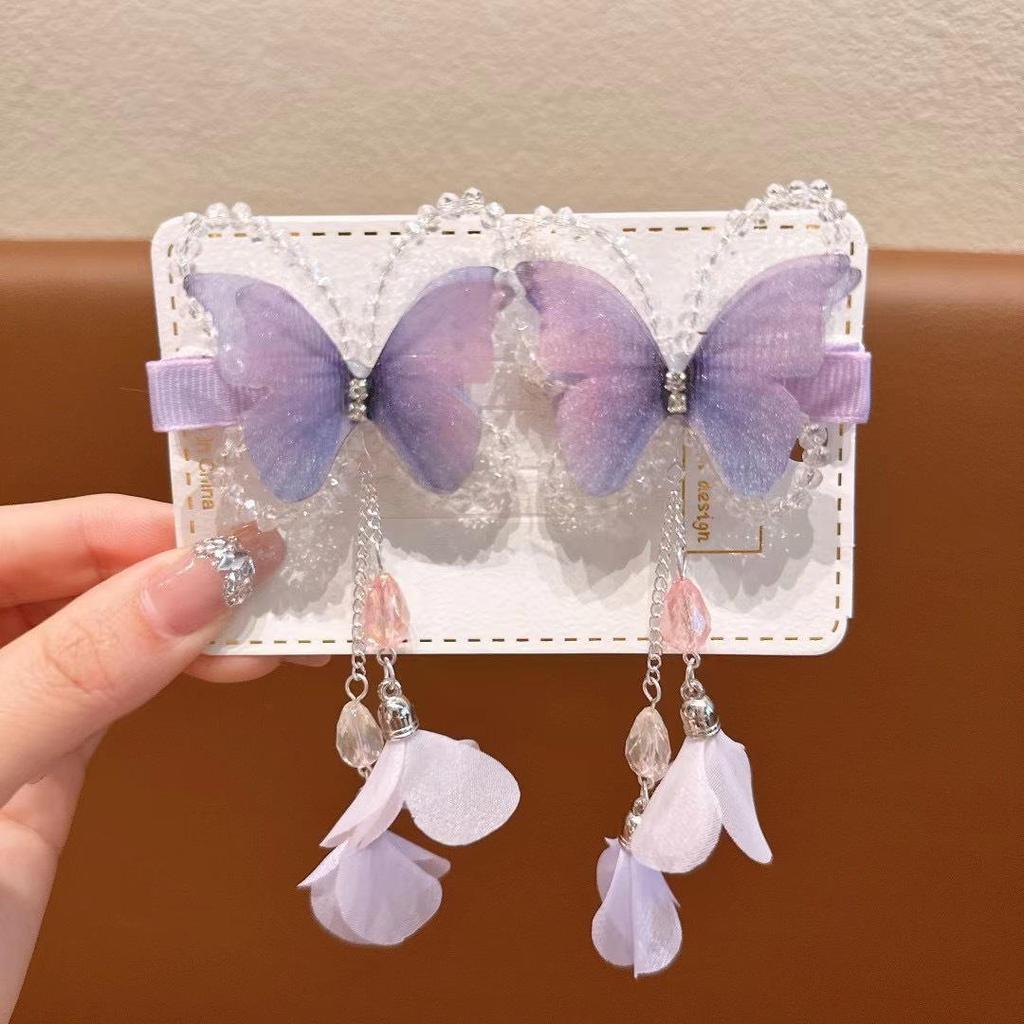 Ancient Style Children's Hanfu Hairpin with Tassel and Forehead Chain