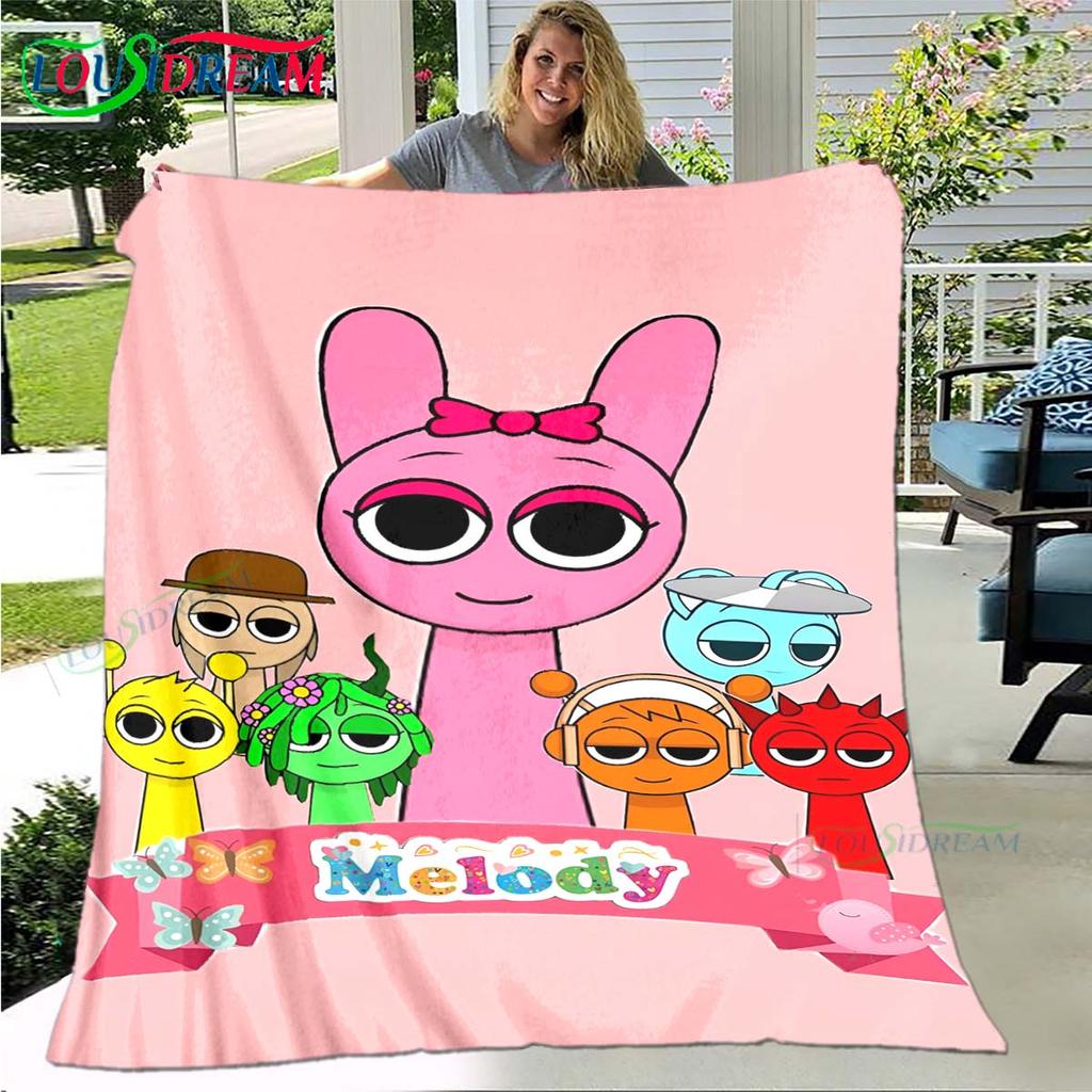 Fashion S-Sprunki Incredibox Game Four Seasons Blanket Sofa Cover Travel Bed Plush Blanket Travel Office Break Blanket Gift