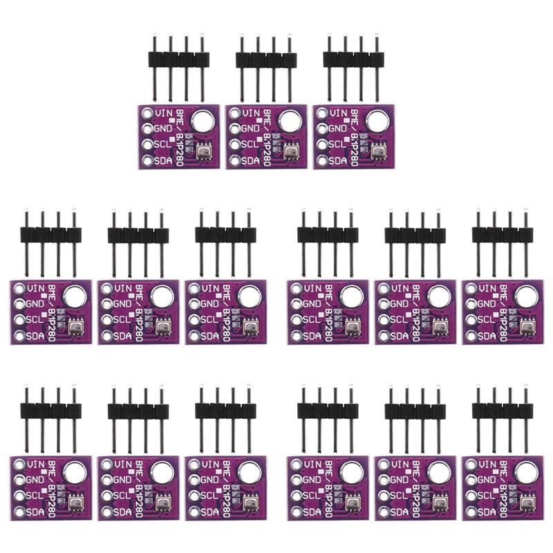 

A72U 15Pcs BMP280 5V Digital Temperature Barometric Pressure Sensor Module, Temperature Sensor Atmospheric Pressure Board фіолетовий