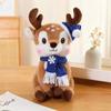 Latest Christmas Scarf Deer Doll Pillow Kawaii Stuffed Plush Toy Doll Cartoon Anime Cute Children's Birthday Gift Fun Doll