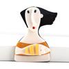 Cute Abstract Lady Acrylic Brooches Pins for Women Personalized Funny Cartoon Girls Figure Resin Badge Jewelry Accessories Gifts