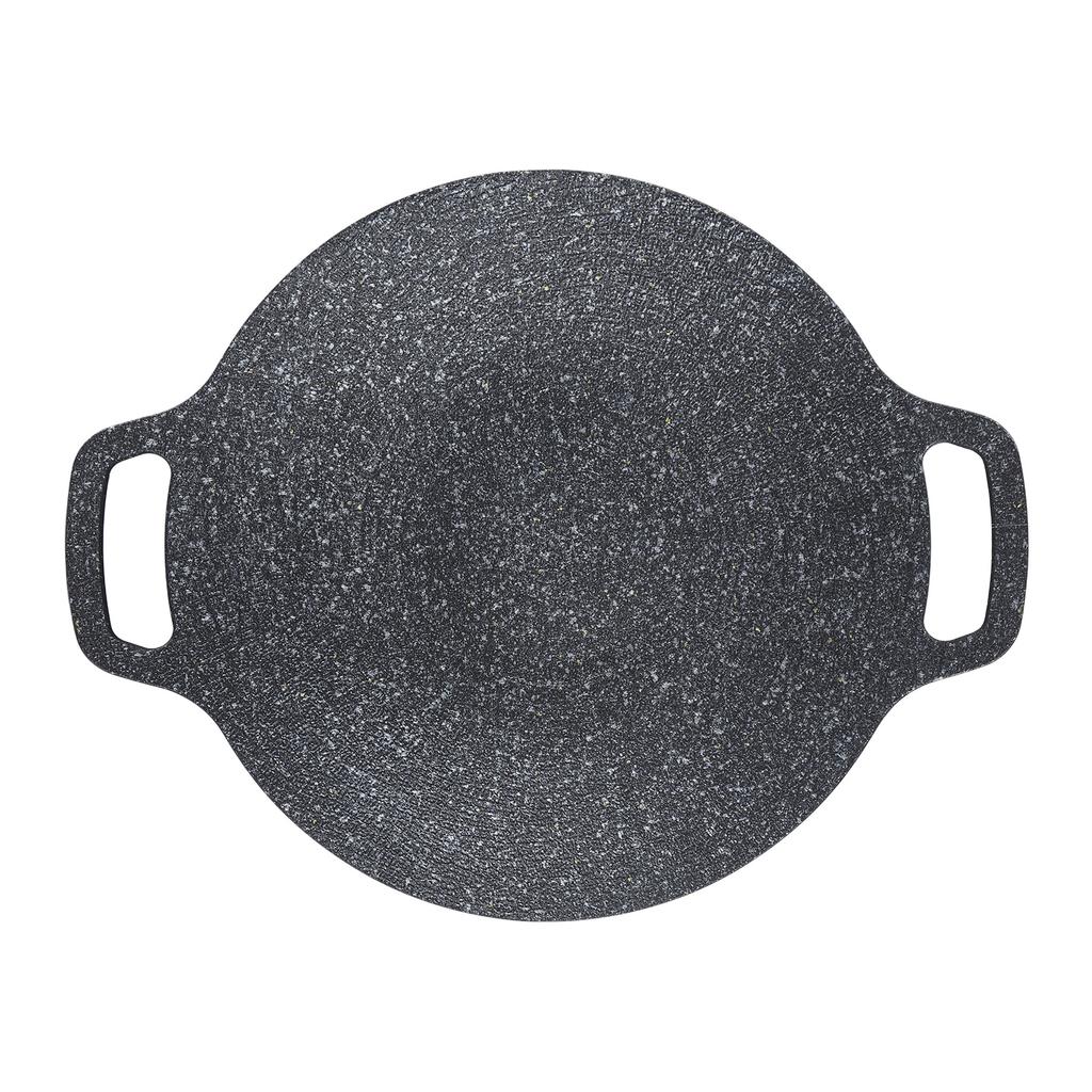 Okrągła patelnia grillowa w stylu koreańskim Aluminiowa nieprzywierająca powłoka z kamienia medycznego Patelnia grillowa do domu Mięsa