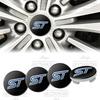 4Pcs Car Styling ST Emblem Wheel Center Hub Cover Sticker Rim Badge Accessories For Ford Focus Fiesta MK2 3 4 5 Kuga Mondeo Edge CVV1