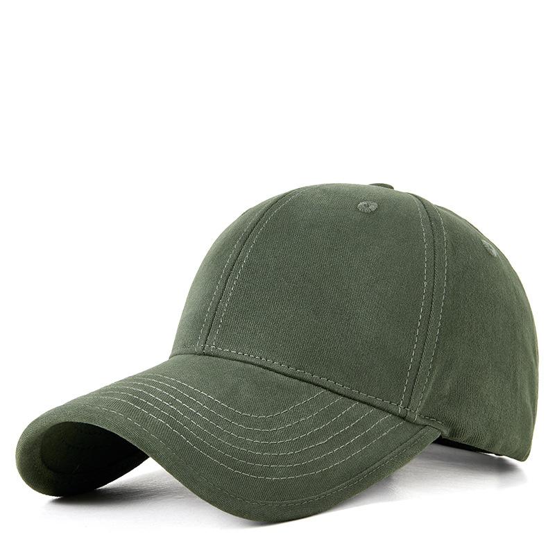 2026 Oversize Large Olive Green Cotton Baseball Cap Dad Plain Snapback Hat Casual Big Head Men Sports Sun Caps 56-60cm 60-65cm