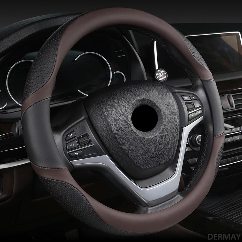 

DERMAY 6 цветов автомобильный чехол на руль из микроволокна кожаный цвет для BMW E90 E63 E64 BMW X5 g05 E53 E70 F15 6 чёрный