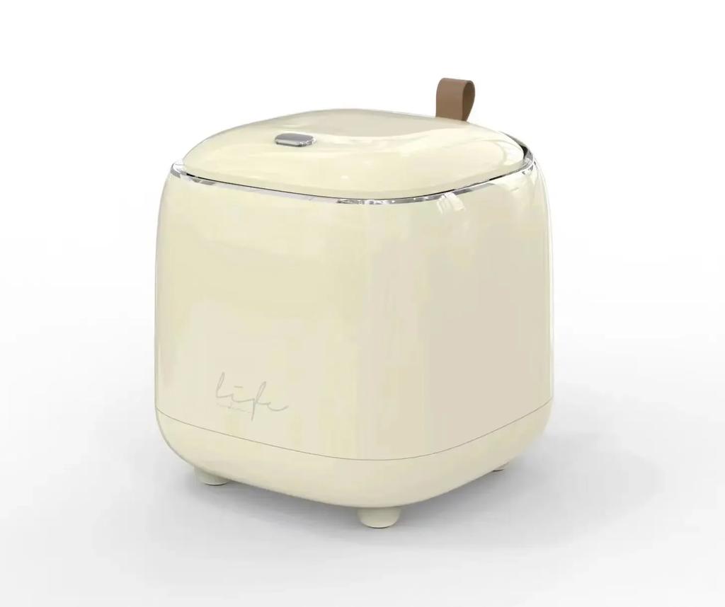 Luxury Press Touch Desktop Trash Bin ABS Double-Layer Coffee Table Pop-up Lid Waste Basket Compact Stylish Small Garbage Can