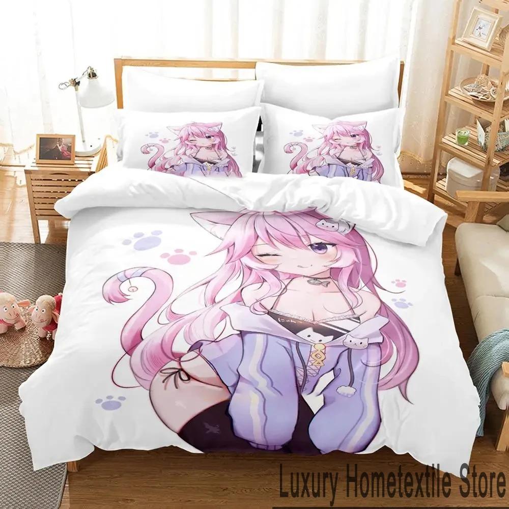 Anime Nun Bedding Set Boys Girls Twin Queen Size Duvet Cover Pillowcase Bed Kids Adult Fashion Home Textileextile