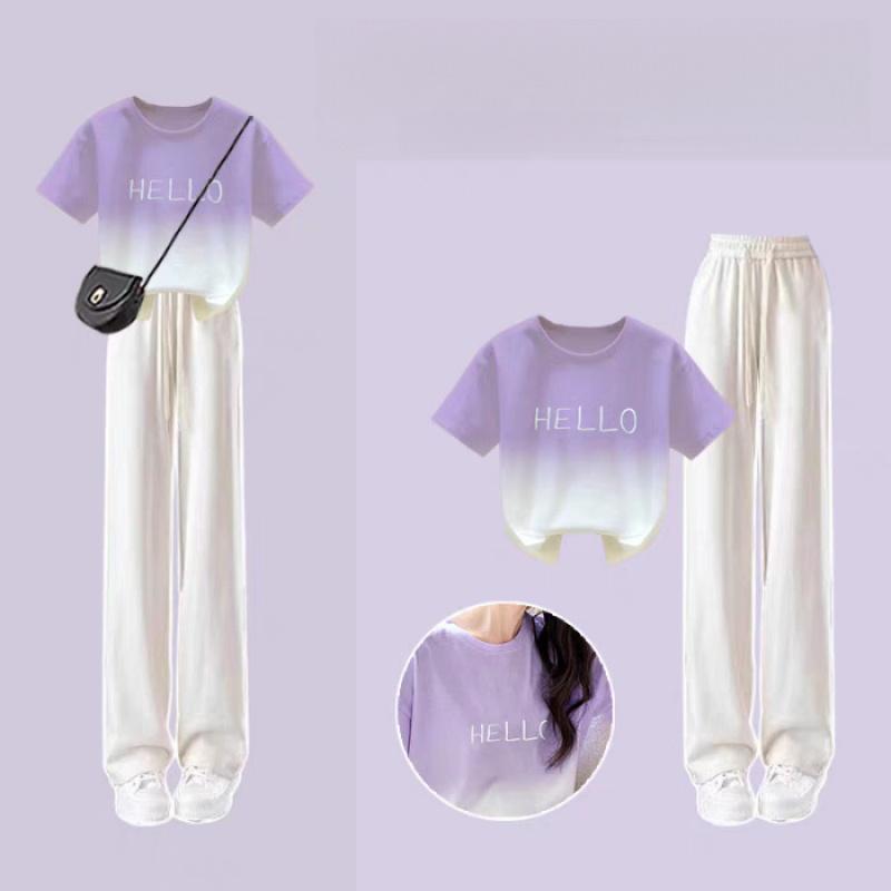Pantalon à Carreaux Pour Filles Nouveau Pantalon Décontracté d'Été Coupe Ample Vêtements Pour Enfants Style Décontracté Ensemble de Pantalons Larges