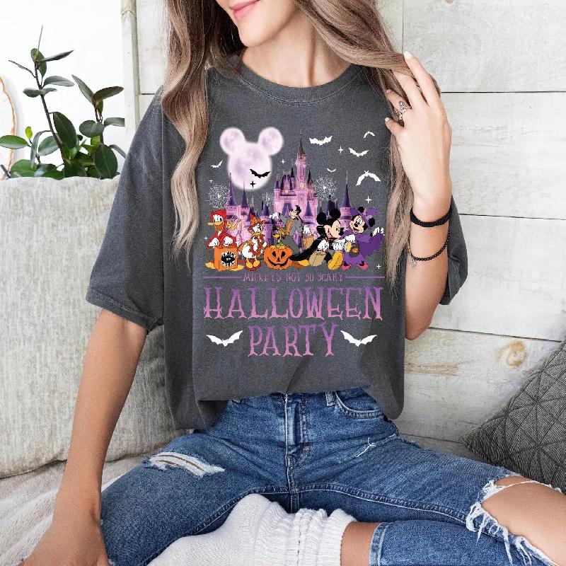 Mickeys Not So Scary Party Shirt Mickey and Minnieland Halloween Party 100 cotton Mickey and Friends Halloween Shirt S
