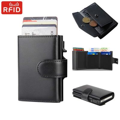 RFID Multifunctional Card Bag Wallet Popular Short Men's Wallet Change Bag Metal Card Box Men's Wallet