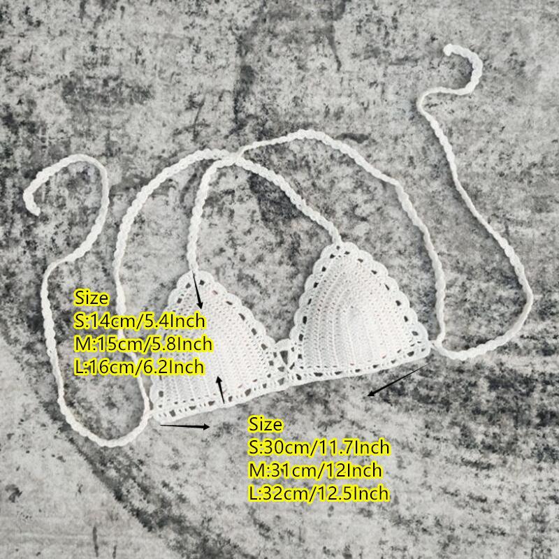 Handmade Crochet Bikini with Cross Shoulder Straps