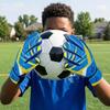 1 Pair Cushioning Kids Goalie Gloves Double Sided Latex Goalkeeper Gloves  Play Soccer