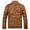 Leather Jacket Men's Leather Jacket Fashion Slim Men's Motorcycle PU Leather Jacket Plus Velvet Leather Jacket