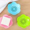 Flower Shape Double Layer Soap Holder Wall Mounted Water Draining Soap Dish  Towel Hook
