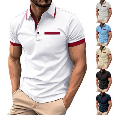 Herren-Frühlingshemd, einfarbig, Kurzarm, Reverskragen, Herren-Freizeithemd