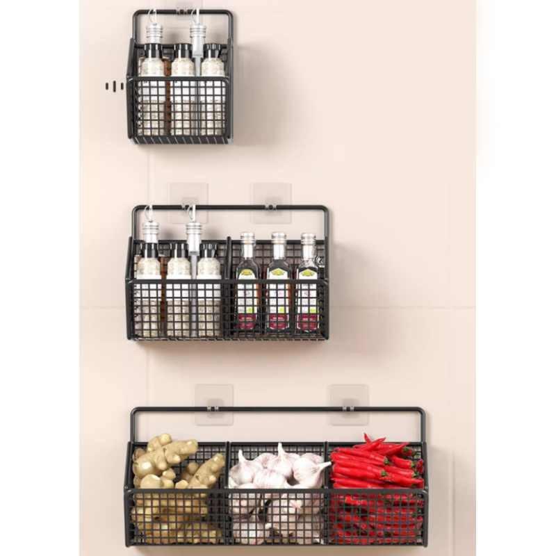 Kitchen Condiments Utensils Organizer Rack Wall Hanging Storage Tools Plate