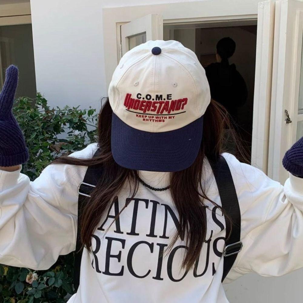 Letter Embroidered Women Baseball Cap INS Style Girls Sun Hats Face Smaller Baseball Cap  Unisex