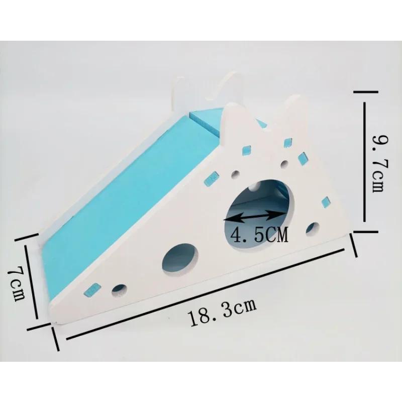 Funny Hamster Slide Toy Guinea Pig Assembled Slide Toys Chinchillas Hamster House Cage Breathable Hamster Accessories