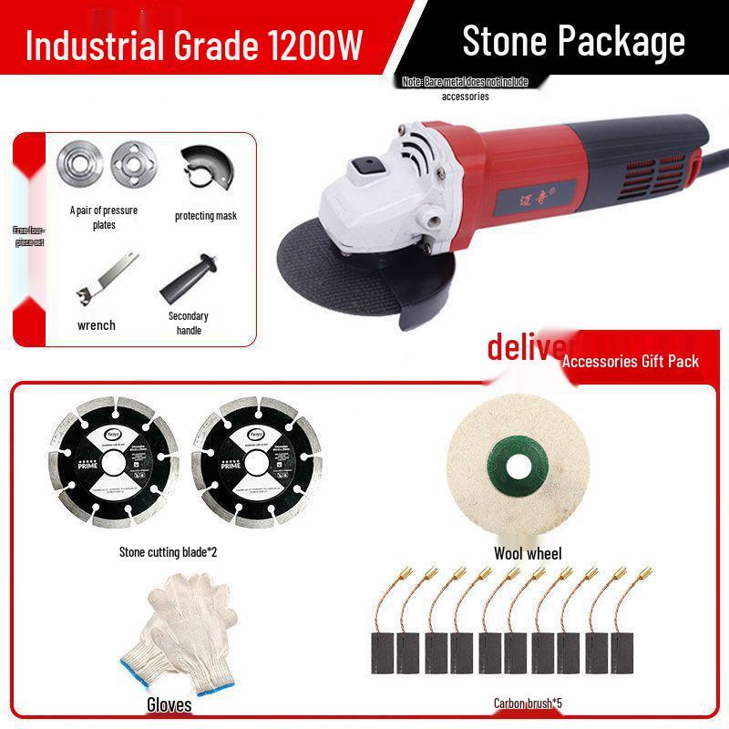 Multifunctional Electric Angle Grinder & Polisher: High-Power Handheld Grinding and Cutting Tool