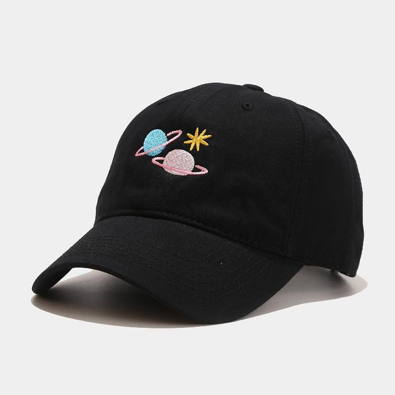 New baseball cap trendy small fresh literary asteroid embroidery curved brim cap ins casual sun hat