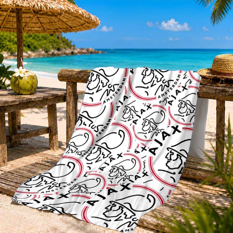 AFC Ajax Emblem Design Strandtuch, Schnelltrocknend, Pflegeleicht, Geeignet für Fitness und Strandurlaub, Sport-Essential