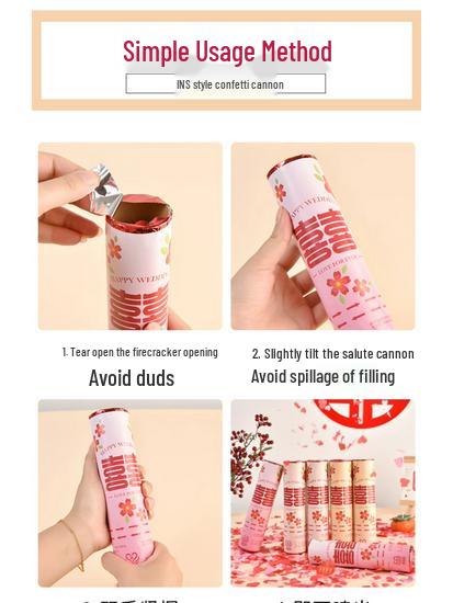 Handheld Wedding Confetti Cannon: Ideal for Bridal Games & Photos